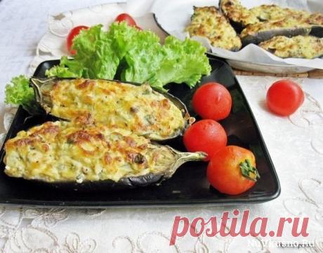 Баклажаны "кучерикас" с сырно-творожной начинкой ·