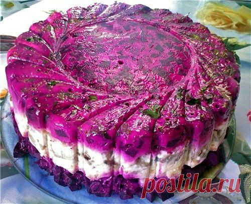 Желированная селедка под шубой - Простые рецепты Овкусе.ру