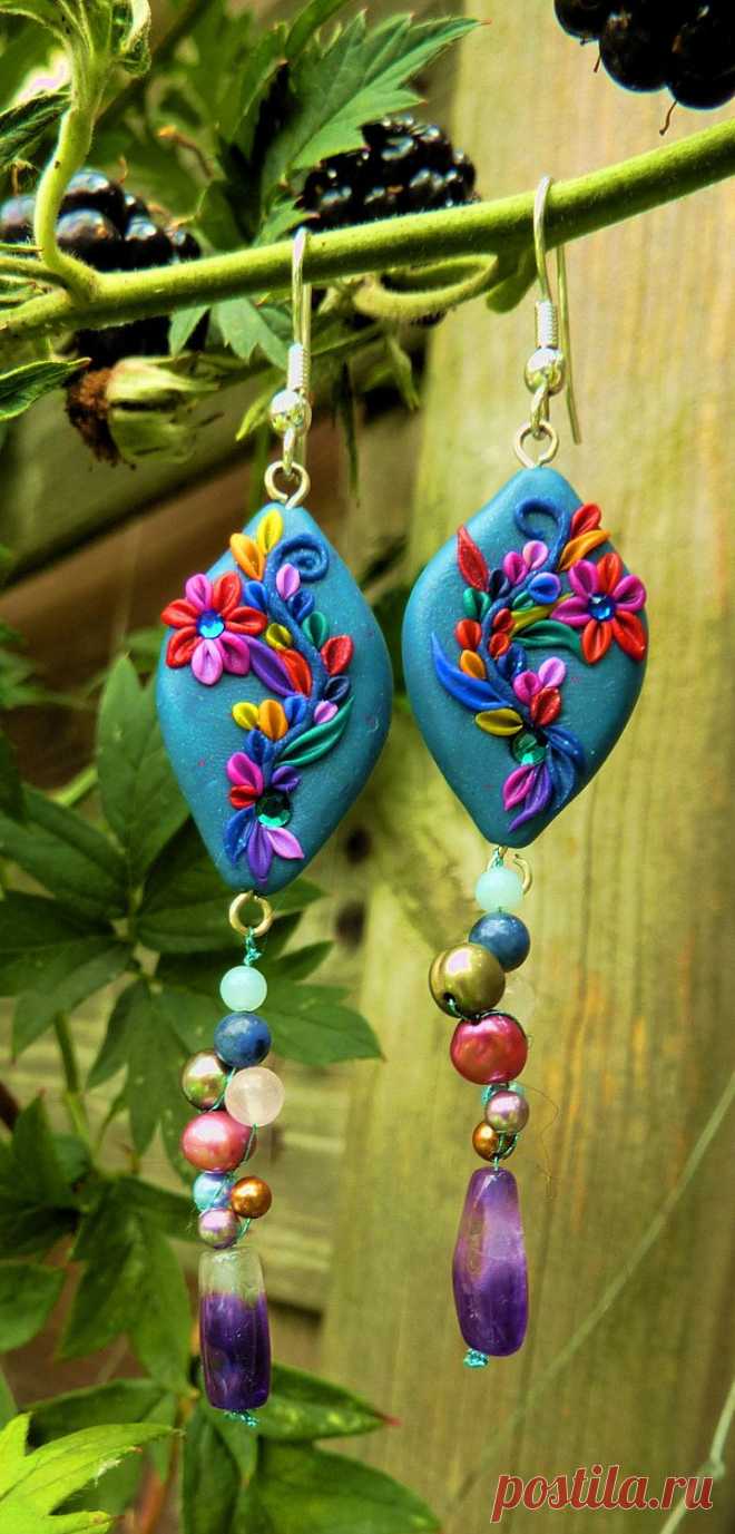 Polymer Clay Flower Earrings