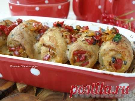 Рулетики из свинины с начинкой - рецепт с фото