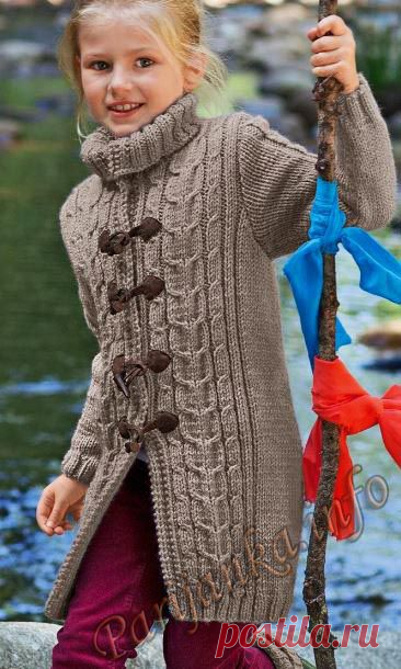Пальто c косами (д) 902 Creations 2014/2015 Bergere de France./ На Парижанка.ру