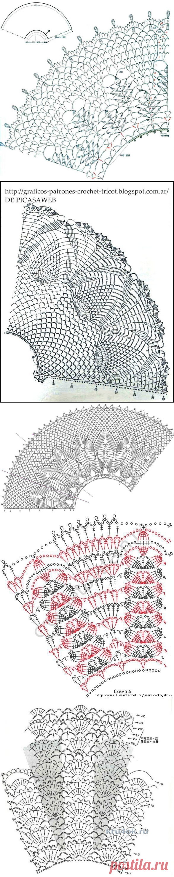 Схемы дляя юбок крючком