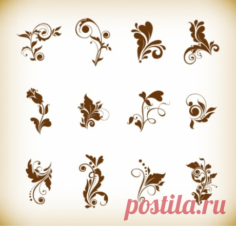 Vector illustration set of floral elements for your design Free vector in Encapsulated PostScript eps ( .eps ) format format for  858.43KB