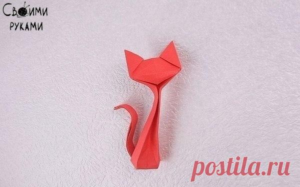 Кошечка оригами