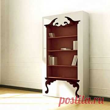 Vintage Bookcase Deep Red