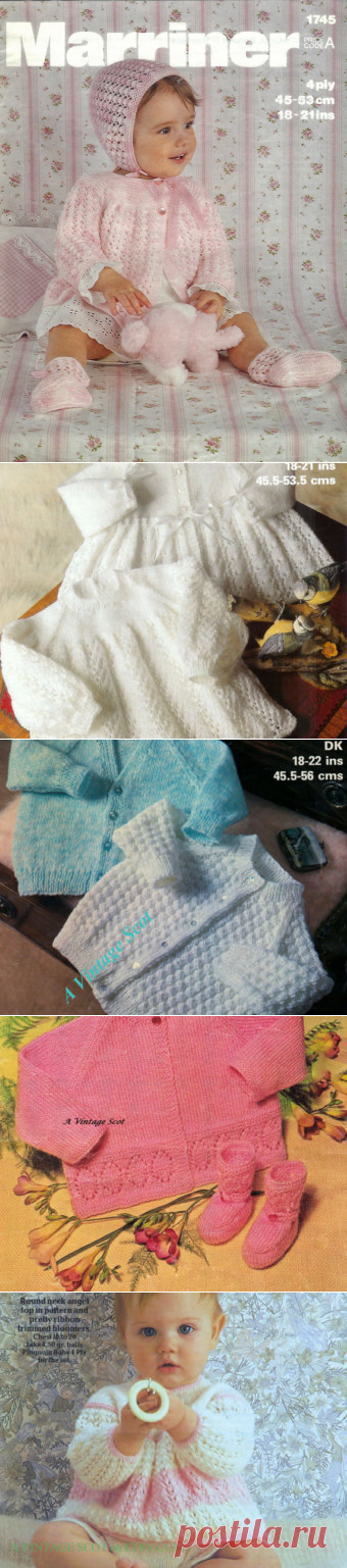 ON SALE Vintage pdf of Knitting Baby Pattern Marriner 1745
