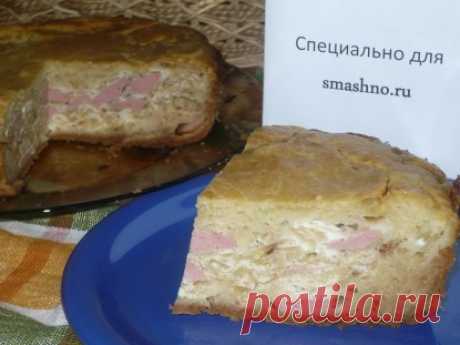 Пирог с капустой и сосисками - пошаговый рецепт с фото