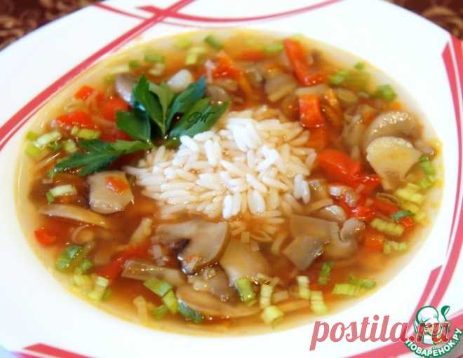 Постный томатный суп с шампиньонами – кулинарный рецепт