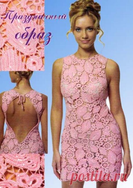 crochelinhasagulhas: Saída de praia e vestido em crochê irlandês