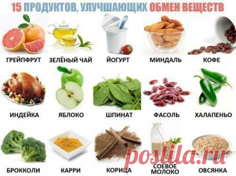 15 продуктов, улучшающих обмен веществ