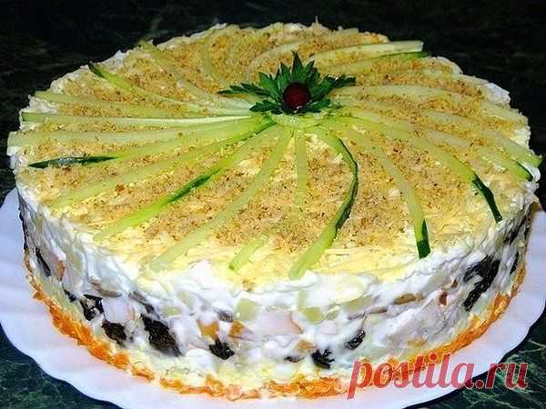 Торт-салат &#171;Закусочный&#187; &#8212; изысканно и очень вкусно | Готовим классно