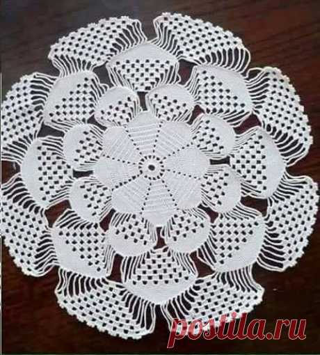 Салфетка &quot;3D&quot; крючком. Красивые салфетки крючком схемы. |