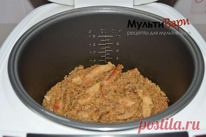 Пшеничная каша с мясом в мультиварке