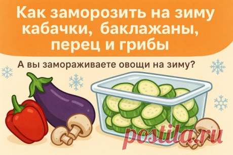 🧊 Замораживаете овощи на зиму? Вот что нужно знать,... | Интересный контент в группе Моя Кухня.Bкусная еда с любовью