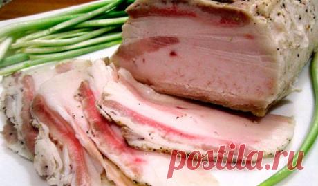 Сало в рассоле - самый вкусный рецепт, в банке