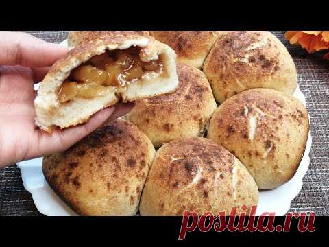 Булочка с яблоками 🍏 это очень вкусно 😋 /Olma nachinkali bulochka/