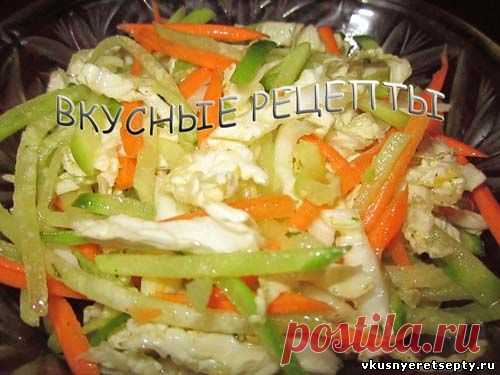 Простой салат из пекинской капусты - рецепт с фото | Вкусные рецепты