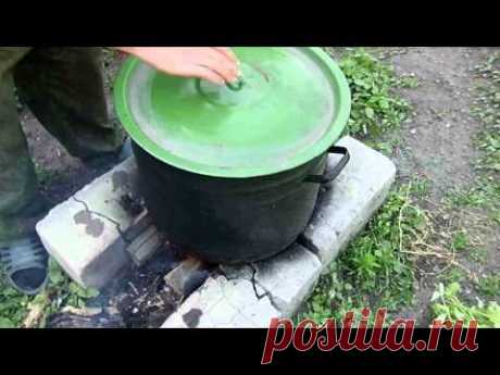 Самодельная коптильня для мяса.Сделана своими руками, горячее домашнее копчение курицы,сала