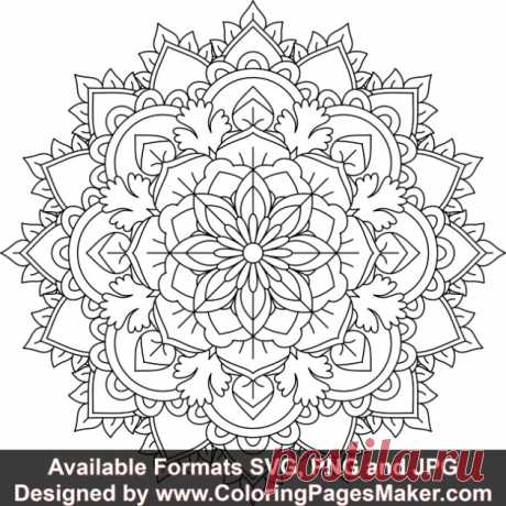 SVG Mandala Art #238 &amp;#8211; ColoringPagesMaker