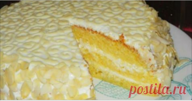 Шикарный торт «Ожидание» с нежным творожно-лимонным кремом!