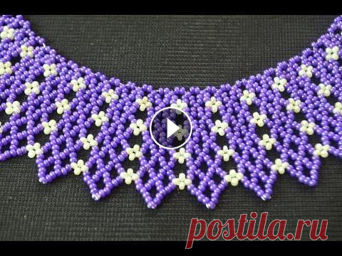 Колье из бисера "Индиго".  Мастер класс Колье из бисера "Индиго". Мастер класс...