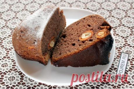 Шоколадный кекс с орехами - рецепт с фото