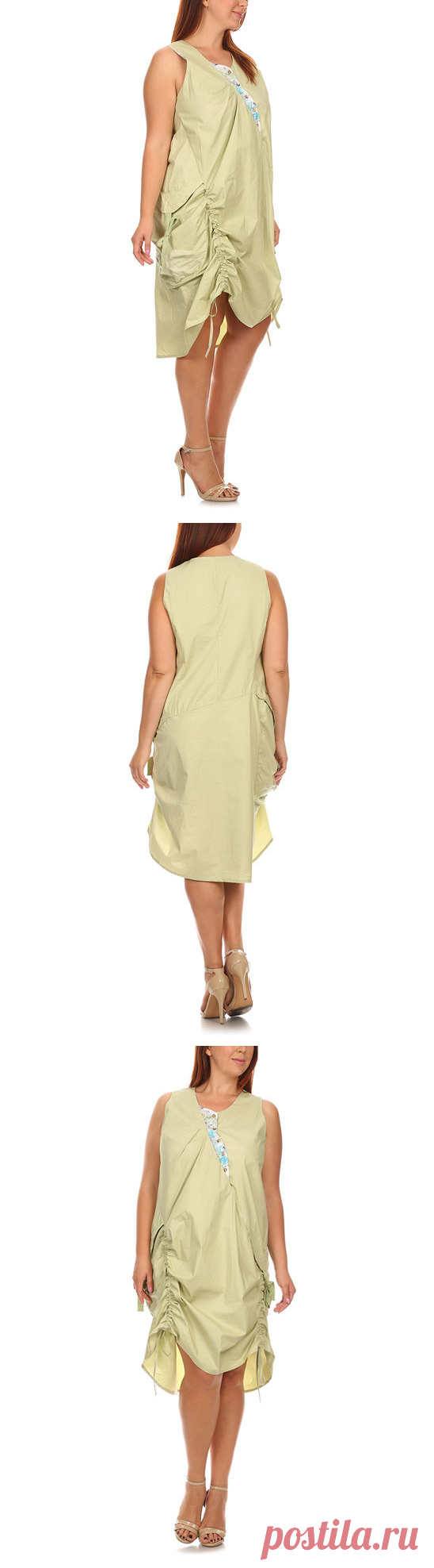 Grifflin Green Drawstring Midi Dress - Plus | zulily