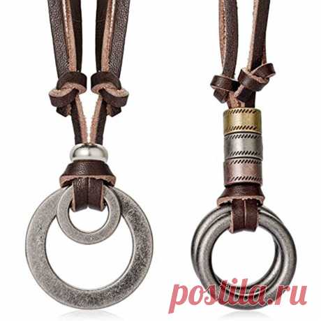 Винтажное мужское ожерелье в стиле бохо, регулируемое ожерелье из натуральной кожи на шнурке, кулон с перьями, длинное Очаровательное ожерелье, подарок, ювелирные изделия ручной работы | Украшения и аксессуары | АлиЭкспресс