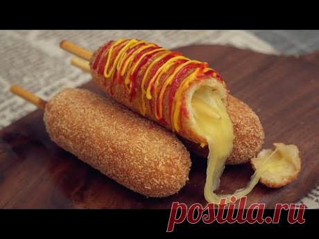 Моцарелла Сырный Корн-Дог Рецепт Mozzarella Cheese Corn Dog Recipe