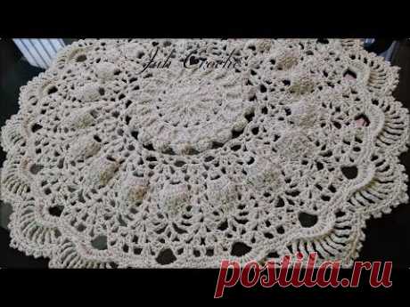 Tapete Guará  -  Modelo Russo Redondo *Primeira Parte #Juh Crochê