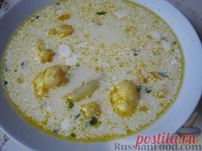 Рецепт: Суп сырный с цветной капустой на RussianFood.com