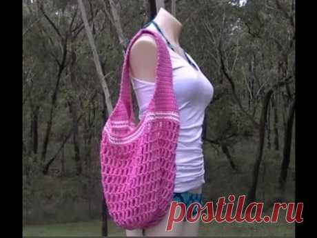 Market Bag 1 Handle Crochet Tutorial