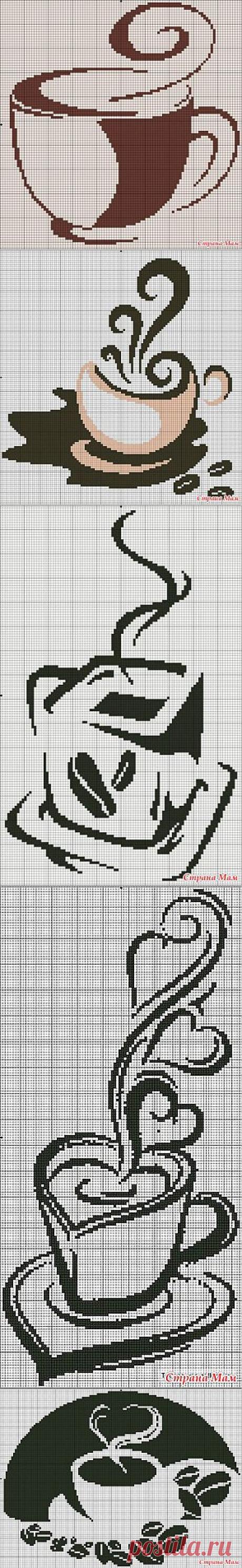 Кофейные чашечки. Вышивки кофеманам.: Дневник группы &quot;Клуб рукоделия&quot; - Страна Мам