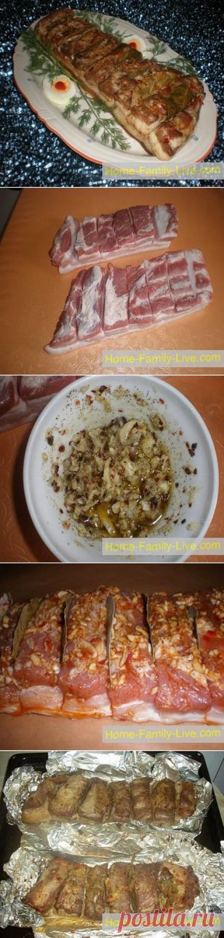 Брюшина в духовке - Кулинарные рецепты