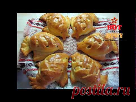 Рыбные пирожки из дрожжевого теста &amp;quot;Золотая рыбка&amp;quot; - YouTube