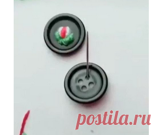 Пуговки с цветочками Модная одежда и дизайн интерьера своими руками