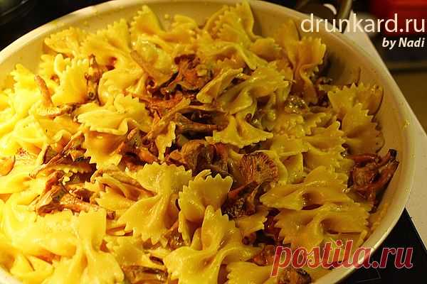 Паста с лисичками в сливочном соусе
