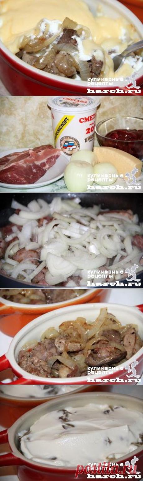 Жаркое из свинины с куриной печенью по-княжески