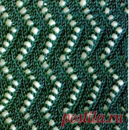 Интересный узор спицами