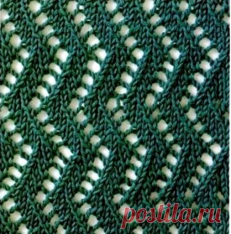 Интересный узор спицами