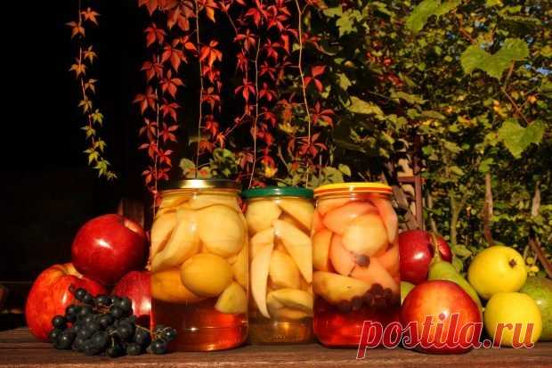 Компот из яблок дольками на зиму — Домашняя кулинария