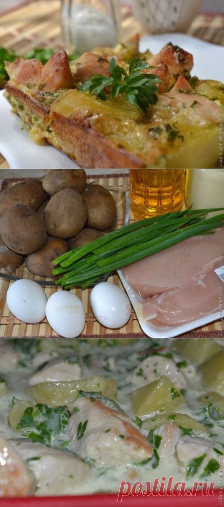 Картофельная запеканка с курицей.