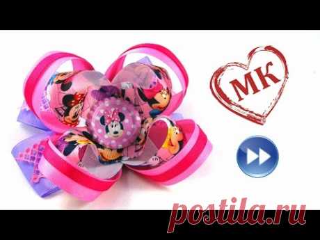 ►► Канзаши мастер класс - бантики из репсовых лент. (Ускоренная версия)