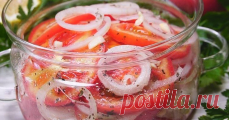 Лучшая томатная закуска к мясу. И готовить всего 5 минут! Делай сразу двойную порцию.