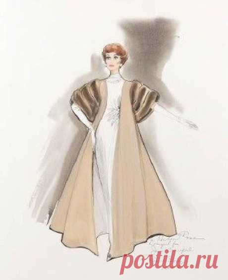 Fashion Illustration Vintage Hollywood Glamour Helen Rose