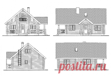 Проект 6 - Проекты домов срубов площадью до 140 кв.м - Домастроим