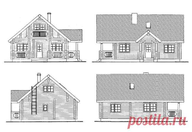 Проект 6 - Проекты домов срубов площадью до 140 кв.м - Домастроим