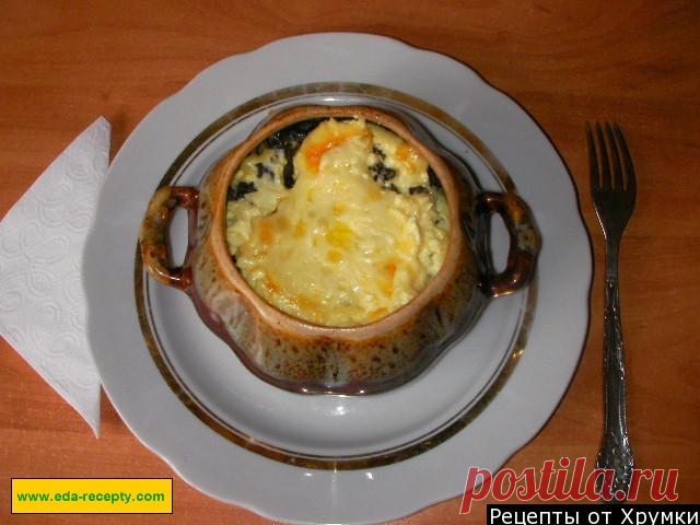 Картофель с грибами и мясом в горшочке