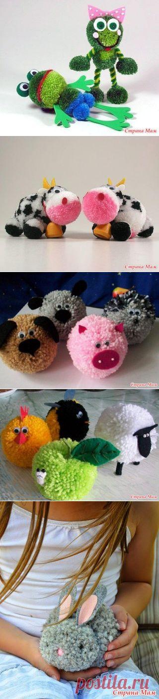 Игрушки из помпонов. Идеи - Клуб рукоделия - Страна Мам