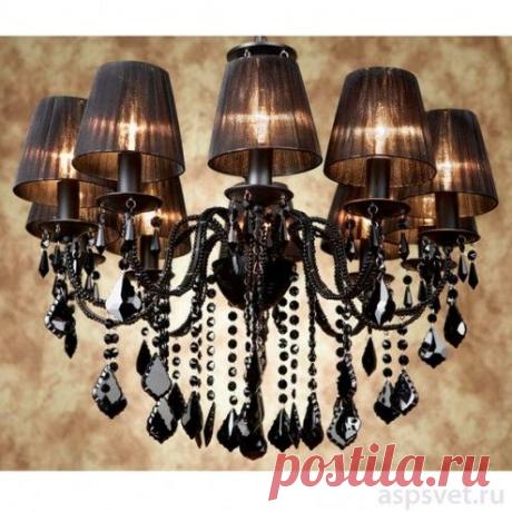 Десяти рожковая люстра с абажурами серии PALERMO